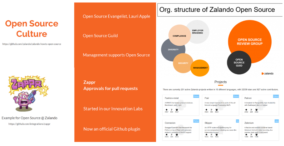 Zalando’s open source dynamic, organization, and projects, Zalando